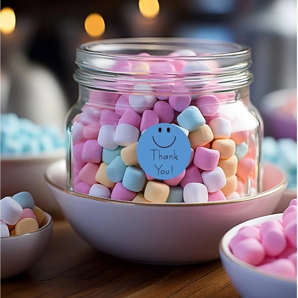 100 Count - Colorful Smiley Face Stickers, 1 inch